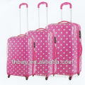abs pc polka dotted cute luggage sets